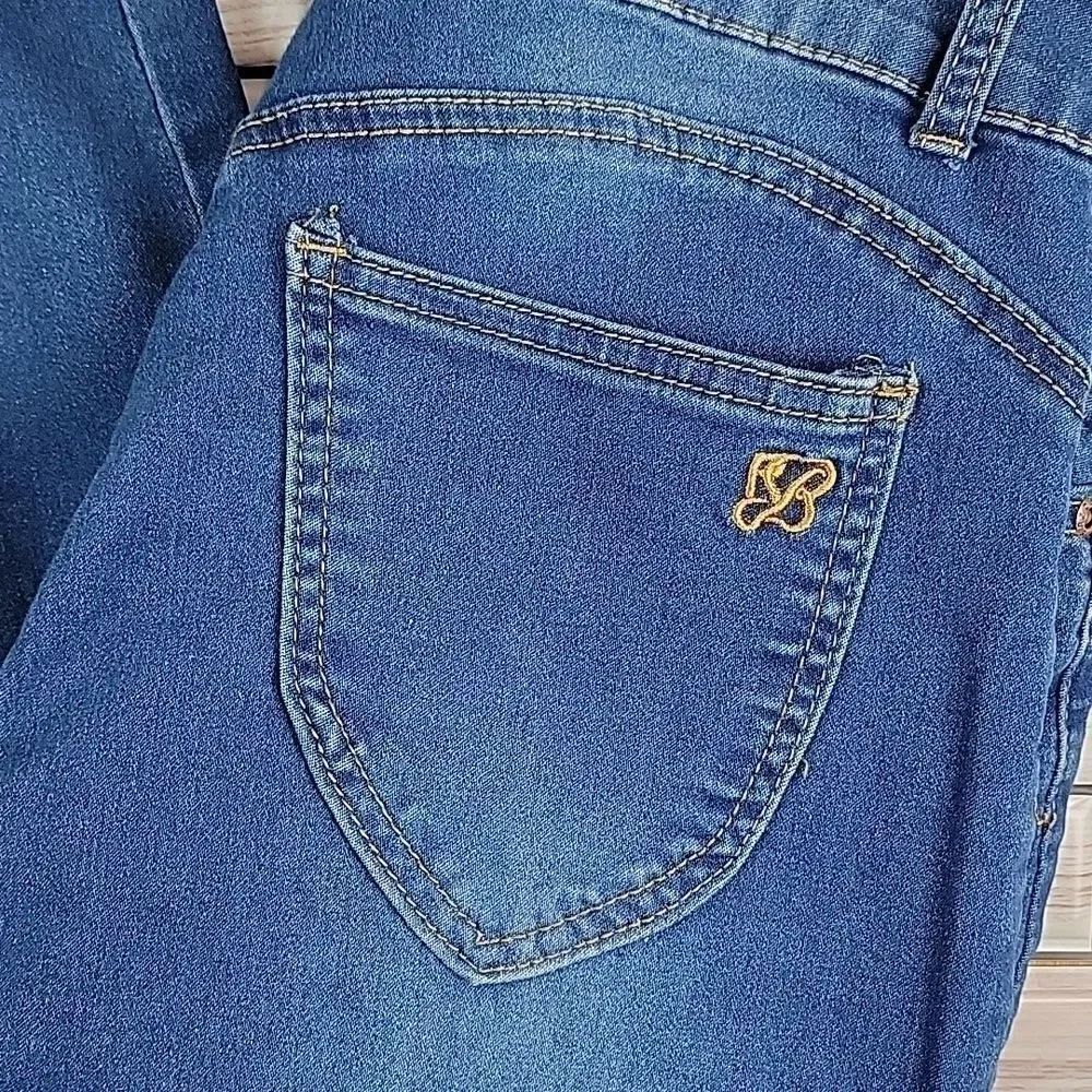 Red Bottoms Juniors blue denim skinny ankle jeans Size 11 - Picture 2 of 16